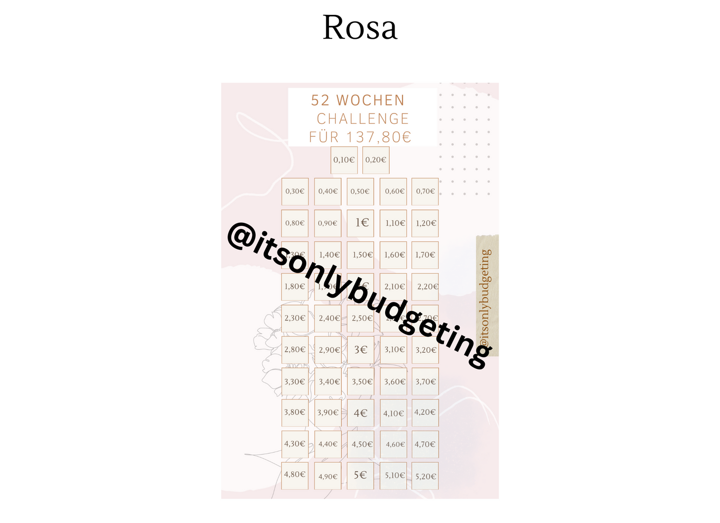 52-Wochen Sparchallenge MINI A5