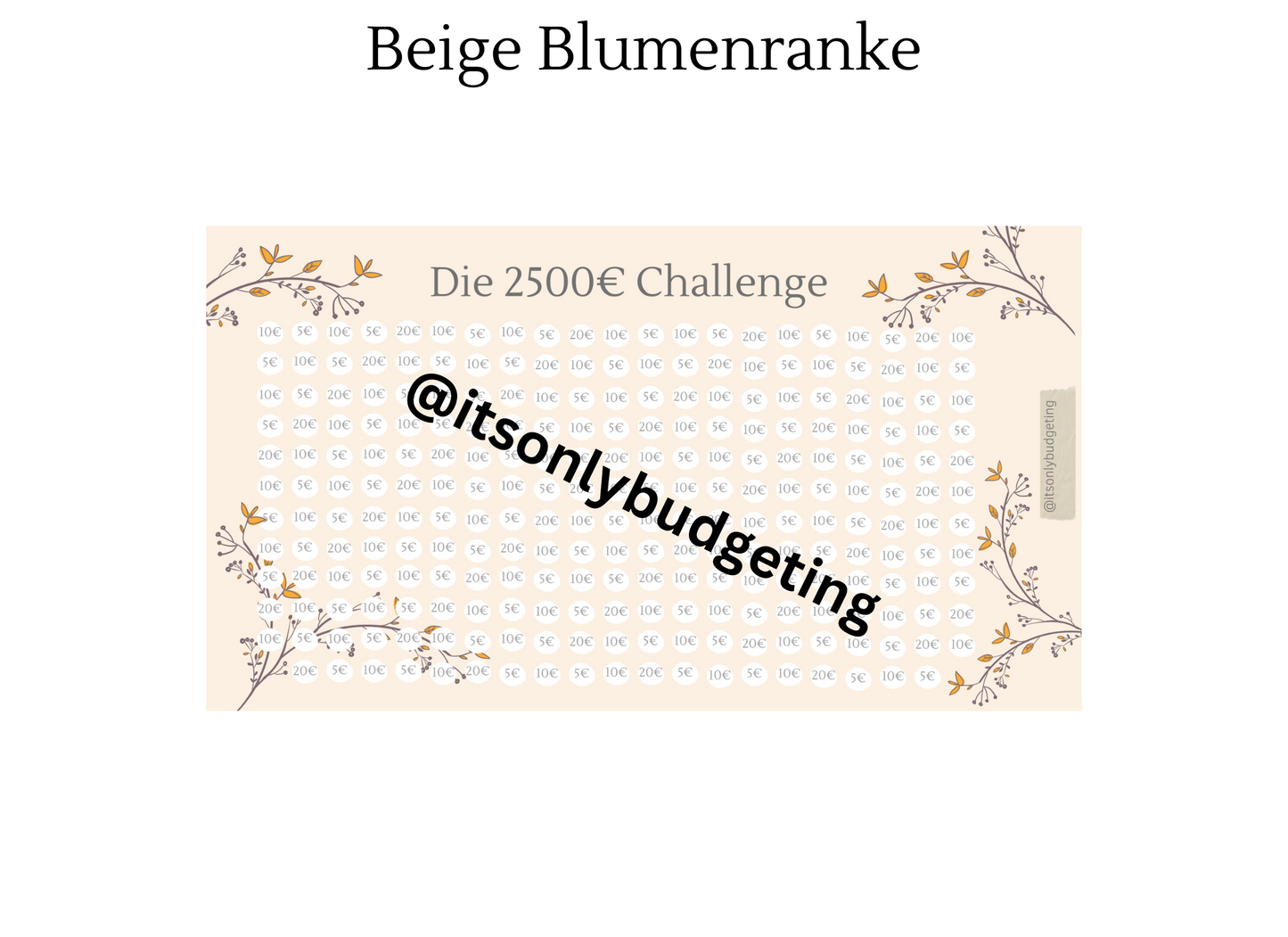 2500 Euro Sparchallenge A6
