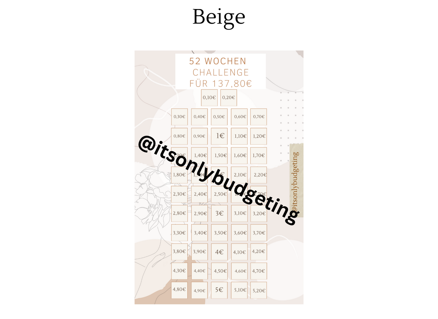 52-Wochen Sparchallenge MINI A5