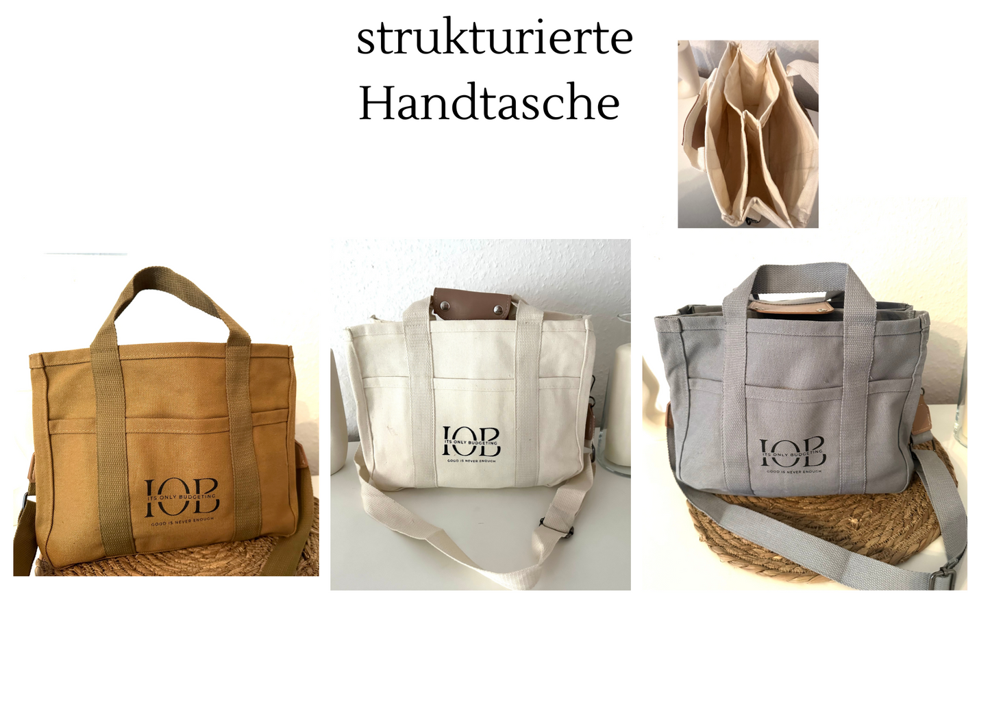 Handtasche mit Innenfächern (für mehr Ordnung)