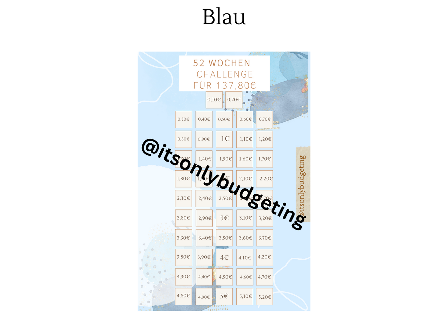 52-Wochen Sparchallenge MINI A5