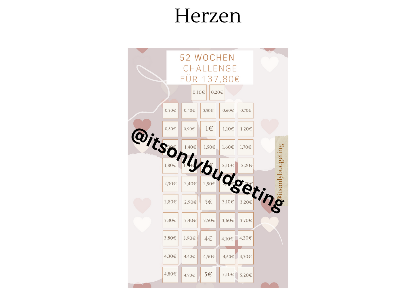 52-Wochen Sparchallenge MINI A5