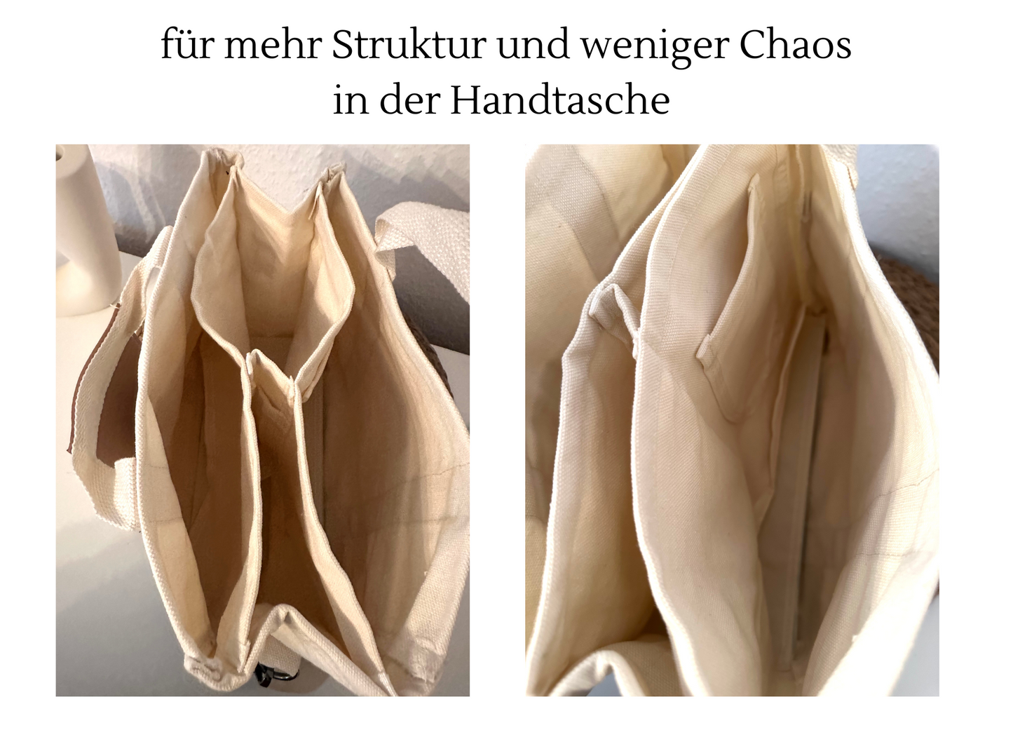 Handtasche mit Innenfächern (für mehr Ordnung)