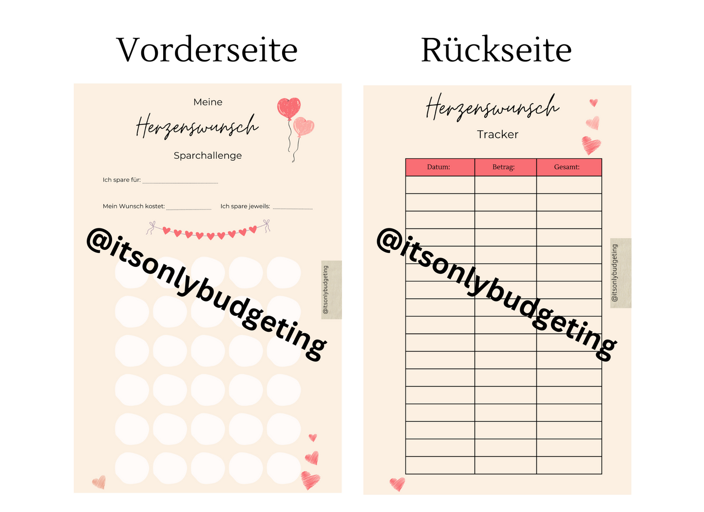 Herzenswunsch Sparchallenge A5
