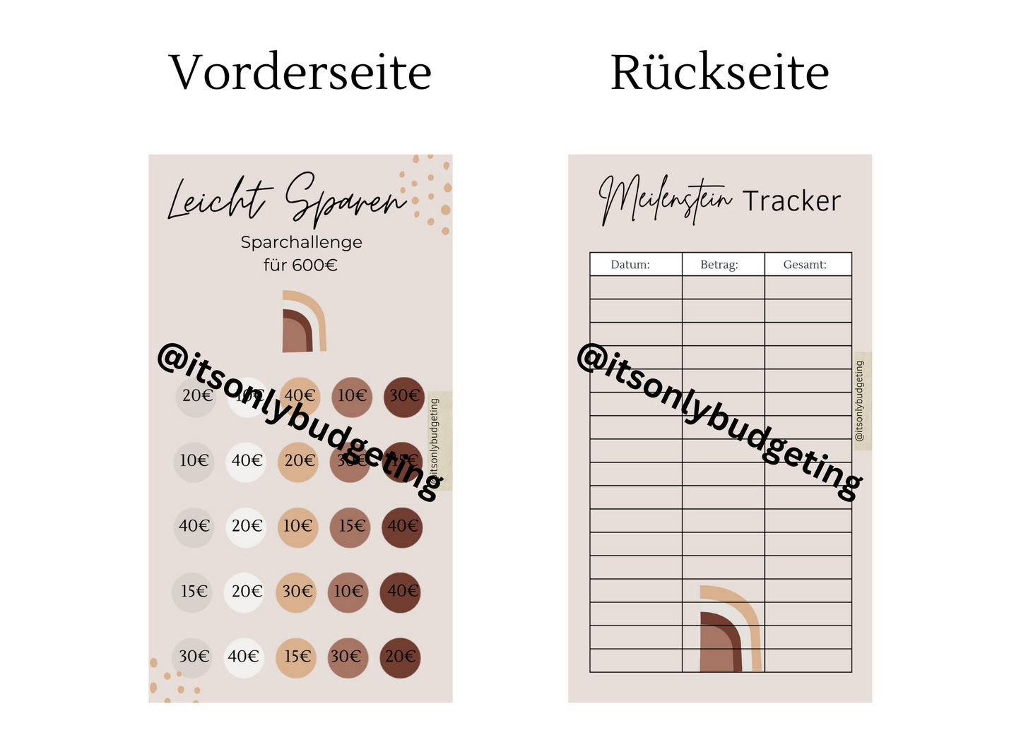 Leicht Sparen Sparchallenge A6