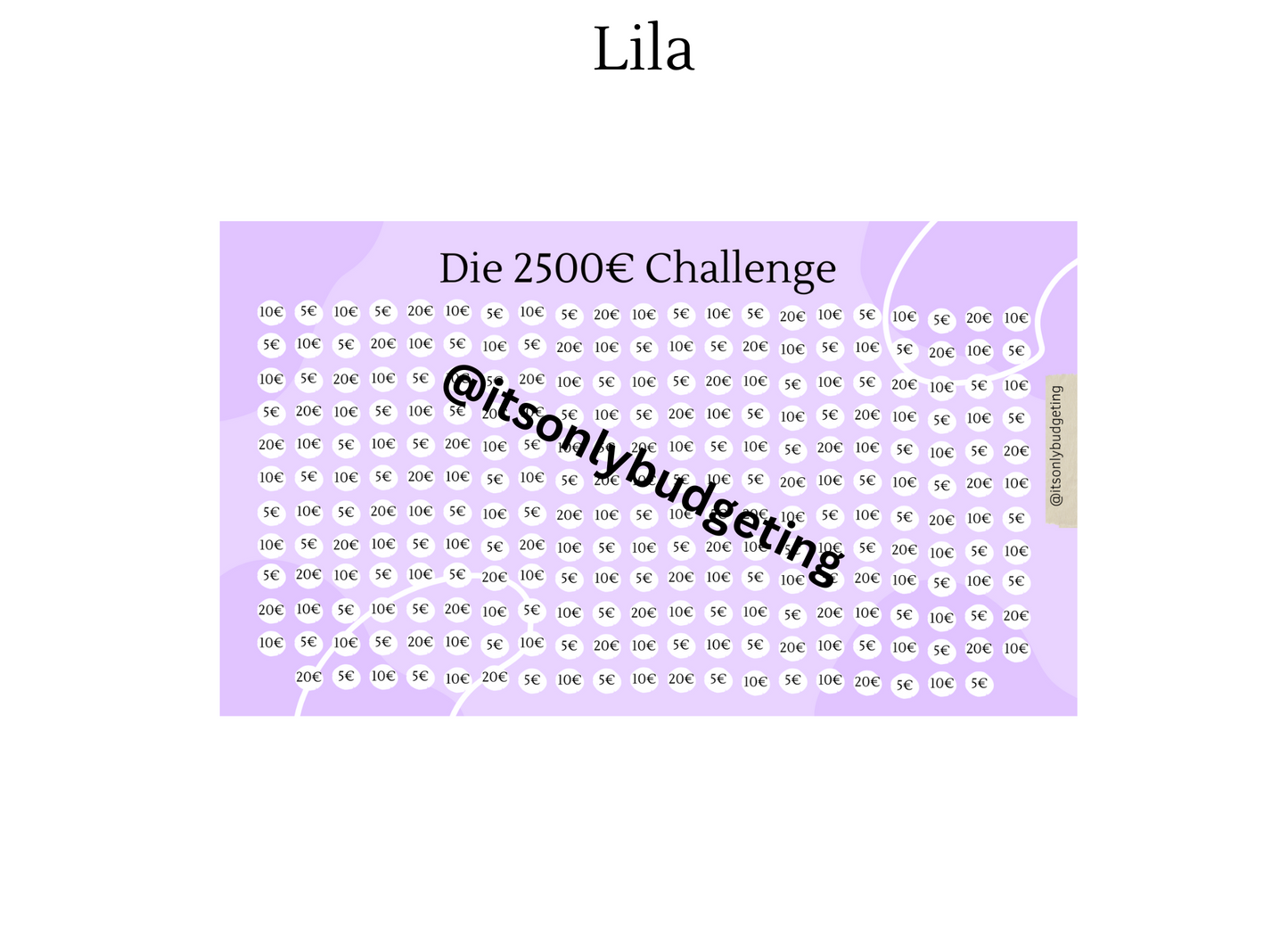 2500 Euro Sparchallenge A5
