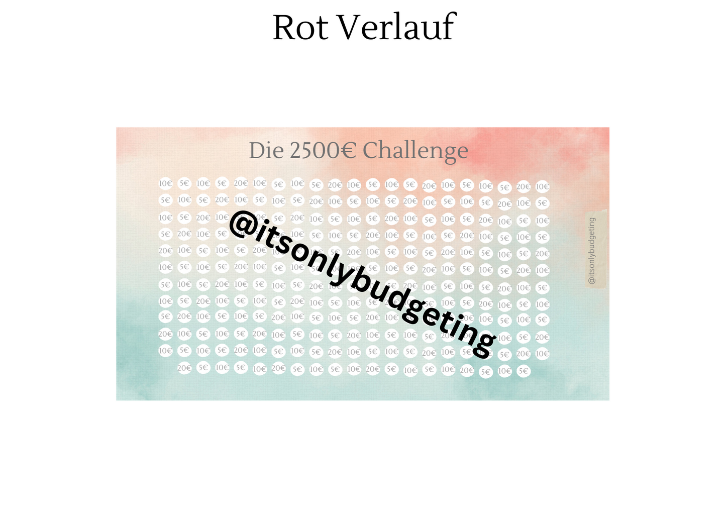 2500 Euro Sparchallenge A6