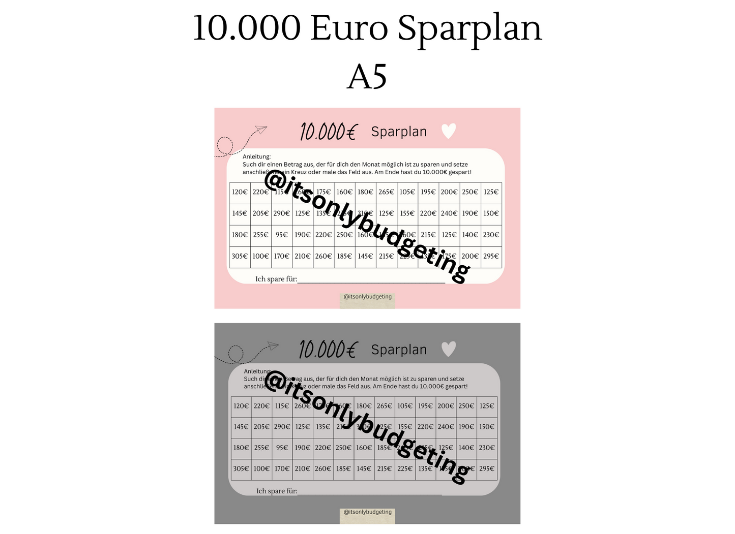 10.000 Euro Sparplan A5