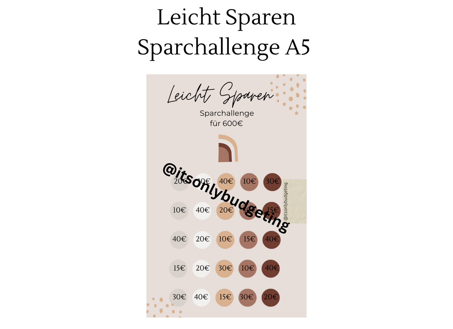 Leicht Sparen Sparchallenge A5