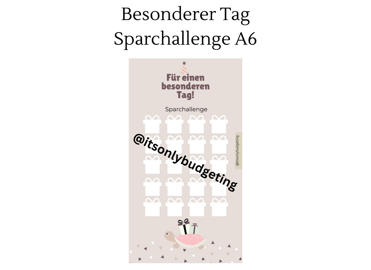 Besonderer Tag Sparchallenge A6