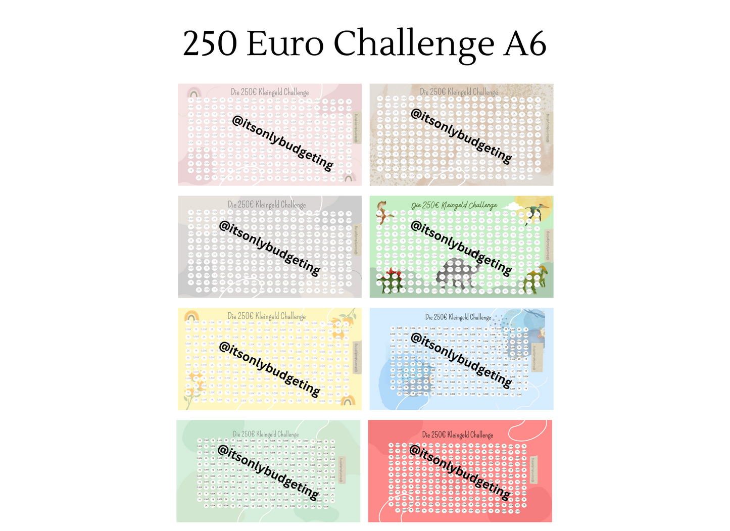 250 Euro Kleingeld Challenge A6