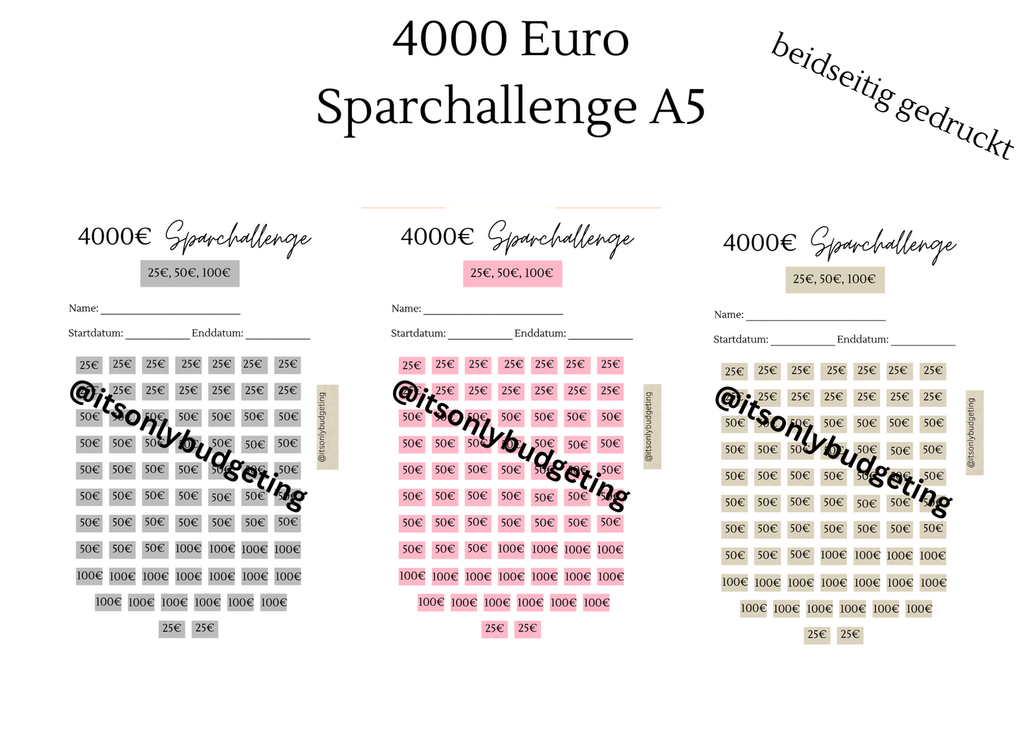 4000 Euro Sparchallenge A5