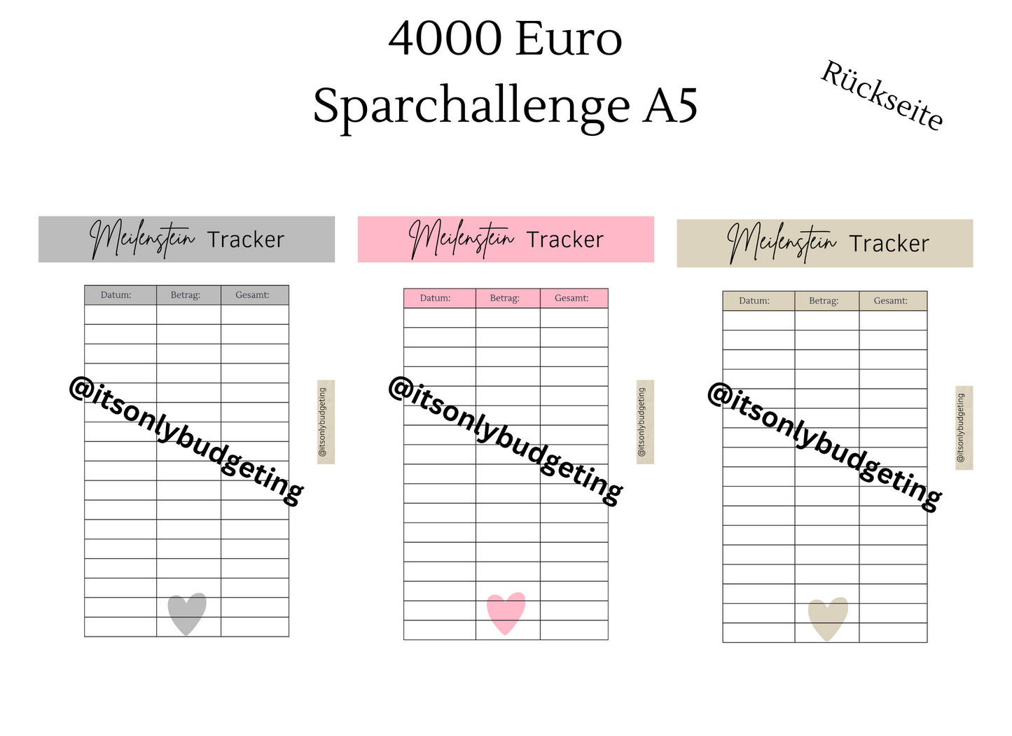 4000 Euro Sparchallenge A5