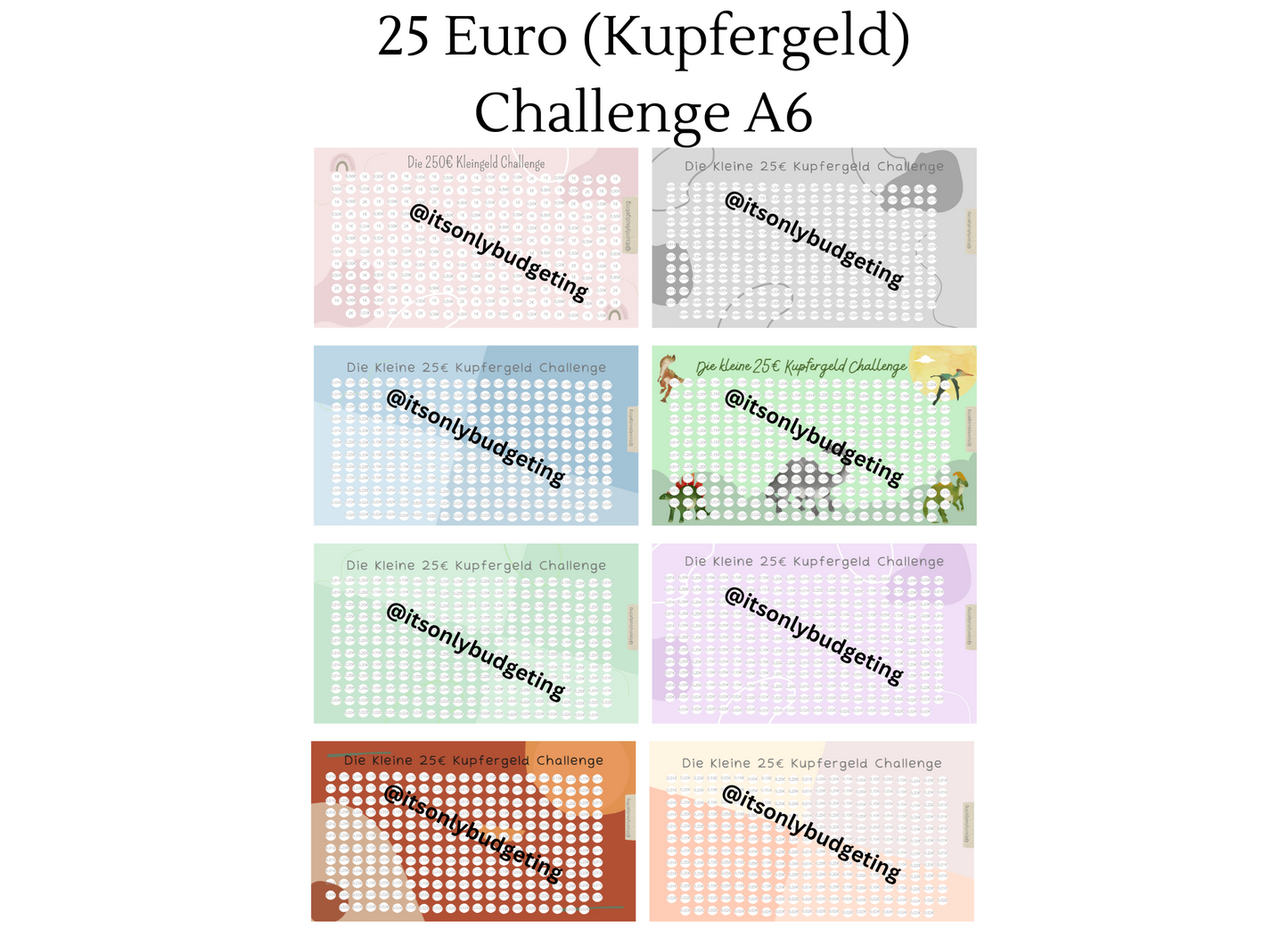 25 Euro Kupfergeld Sparchallenge A6