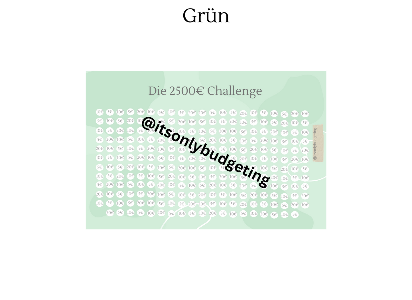 2500 Euro Sparchallenge A5