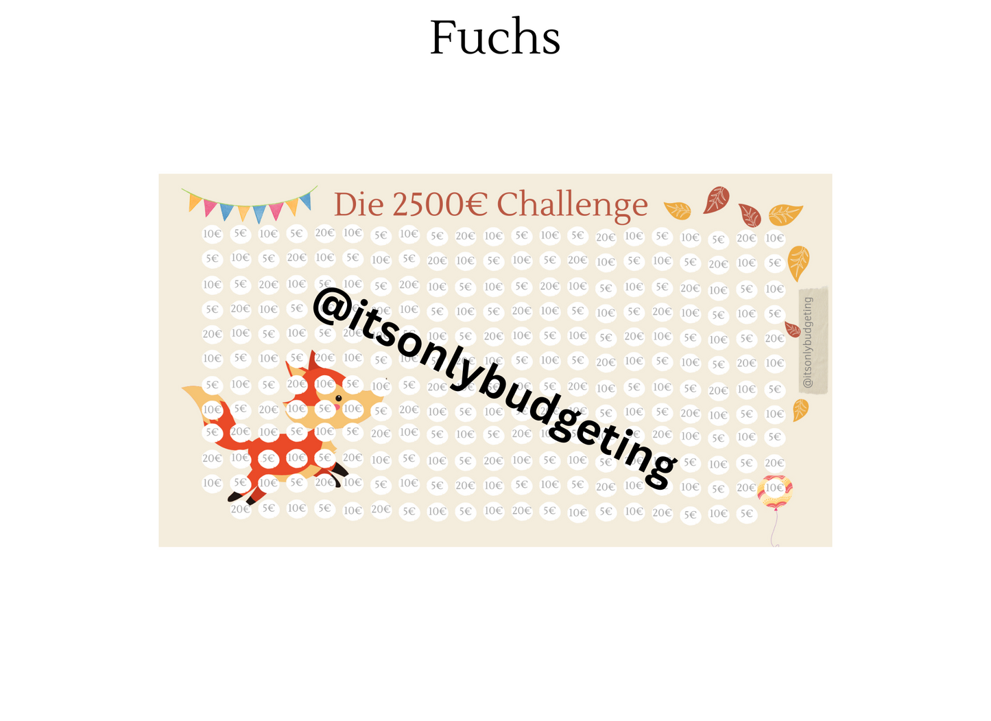 2500 Euro Sparchallenge A6