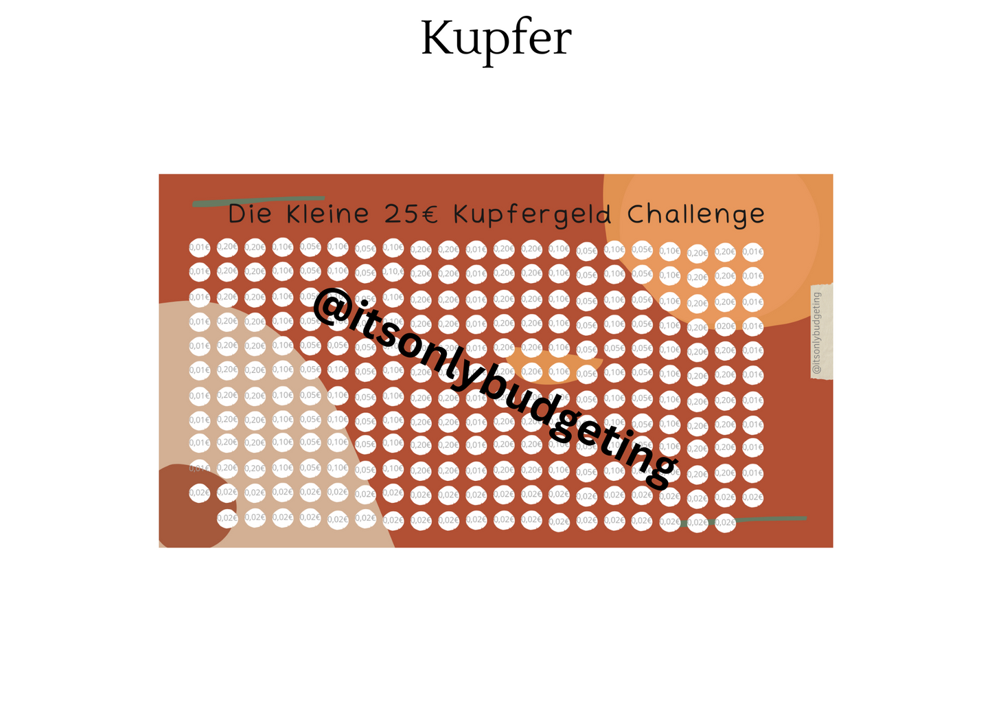 25 Euro Kupfergeld Sparchallenge A6
