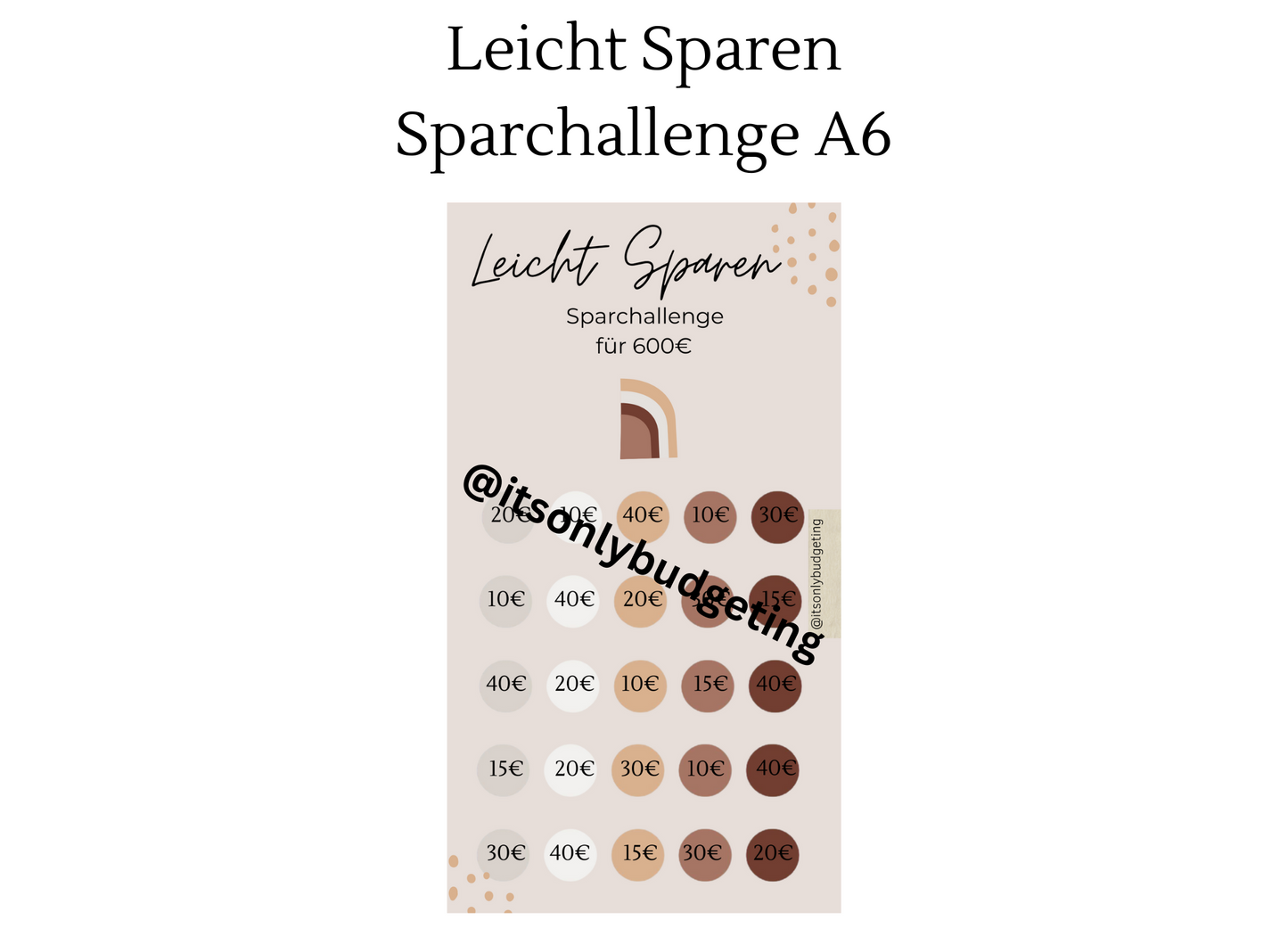 Leicht Sparen Sparchallenge A6