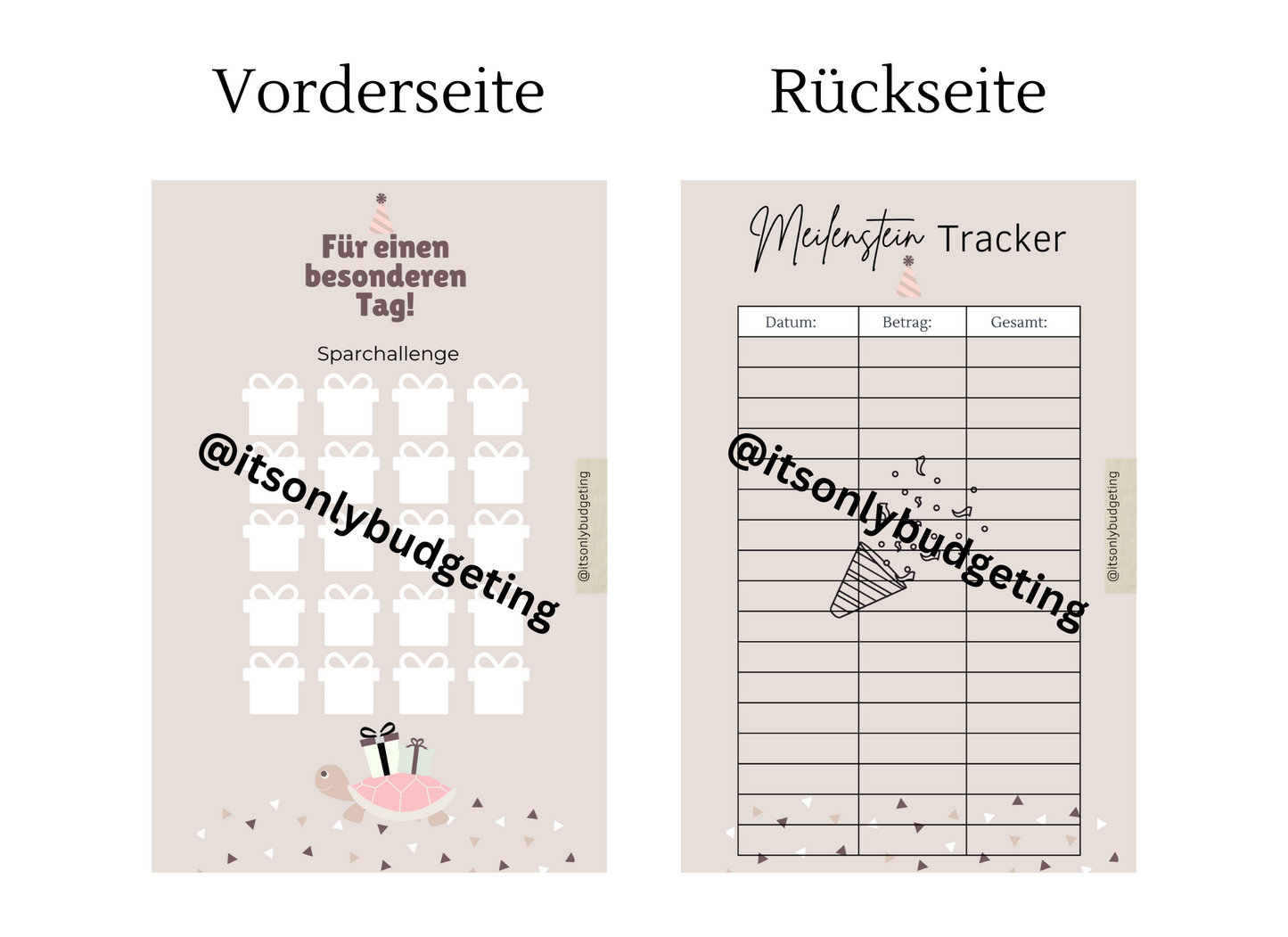 Besonderer Tag Sparchallenge A5