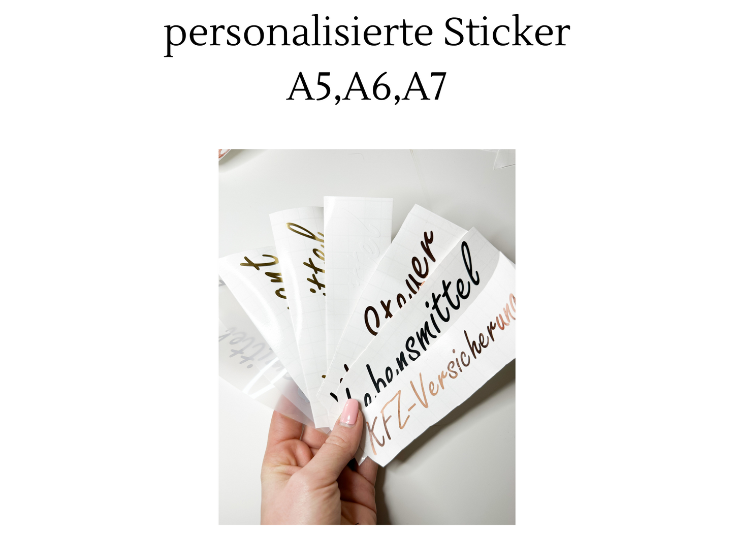 Personalisierte Sticker A5, A6, A7