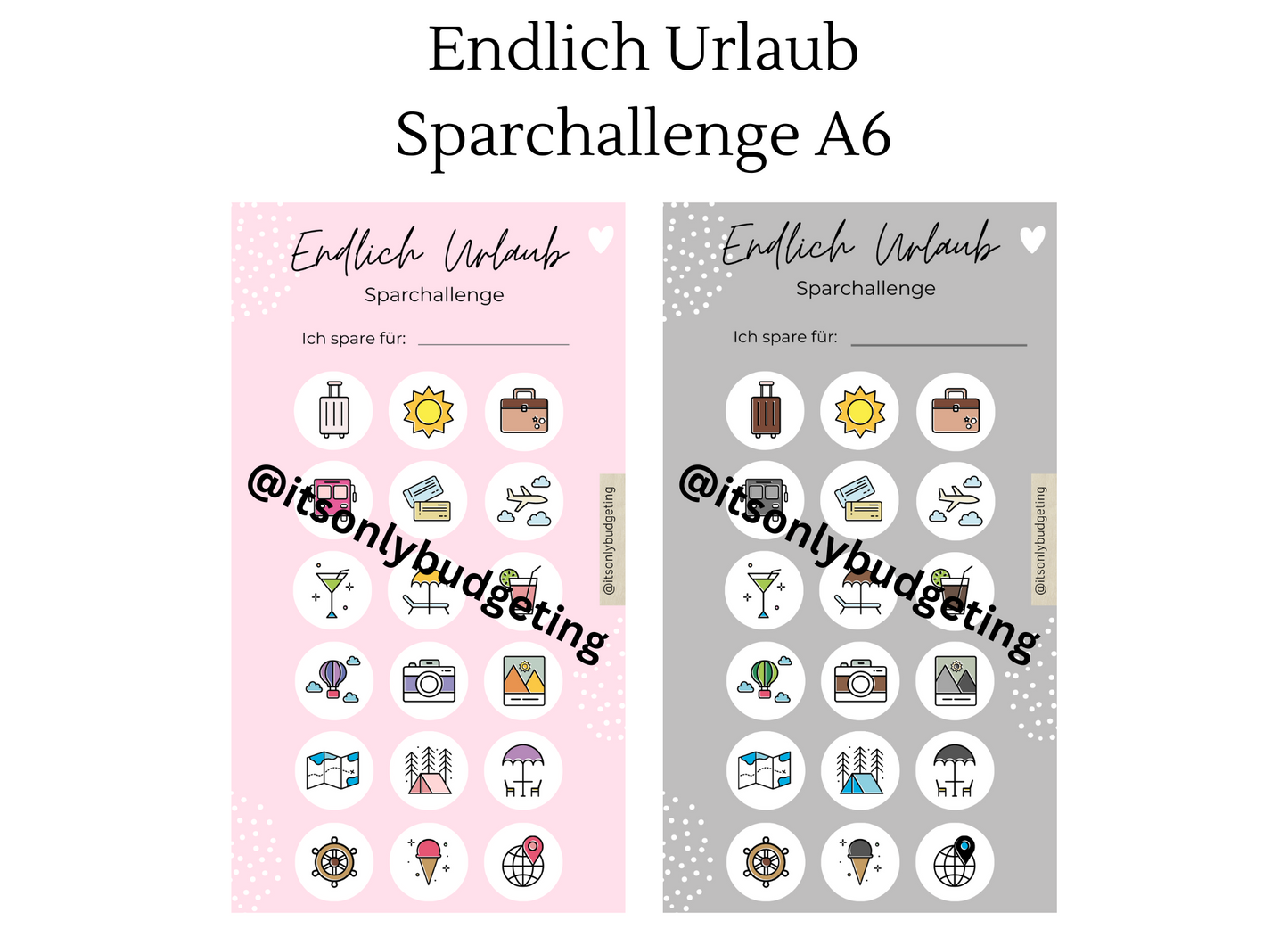 Endlich Urlaub Sparchallenge A6