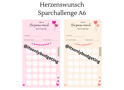 Herzenswunsch Sparchallenge A6