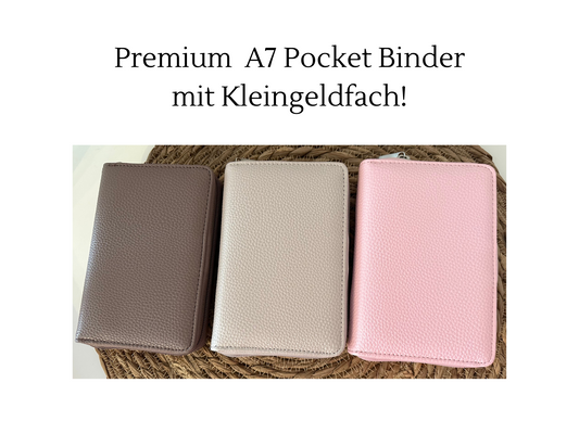 A7 Premium Pocket Binder MIT KLEINGELDFACH *NEU*