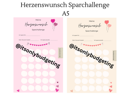 Herzenswunsch Sparchallenge A5