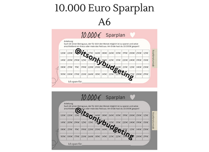 10.000 Euro Sparplan A6