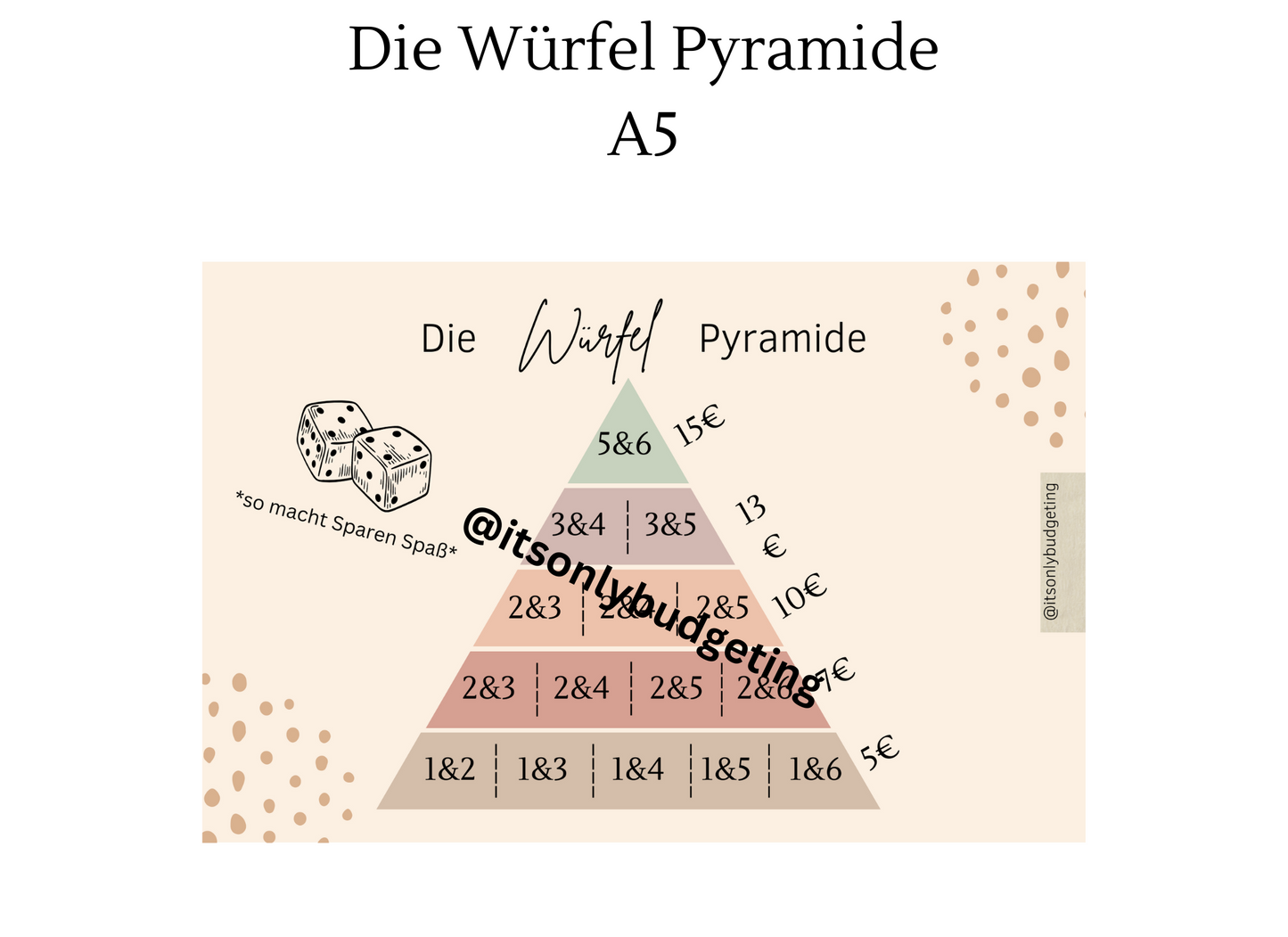 Die Würfel Pyramide A6