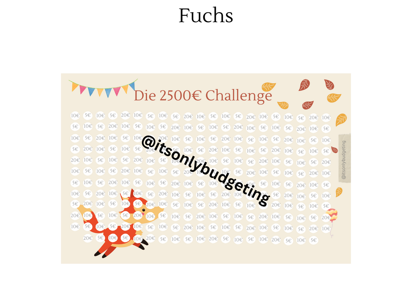 2500 Euro Sparchallenge A5