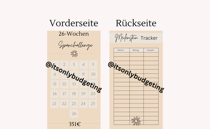 26 Wochen Sparchallenge (351€) A5