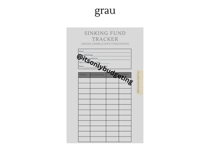 Sinking Fund Tracker A5