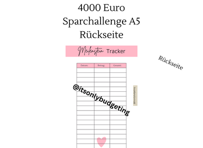 4000 Euro Sparchallenge A5