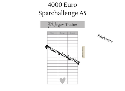 4000 Euro Sparchallenge A5