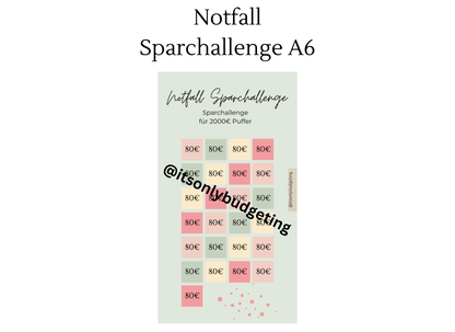 Notfall Sparchallenge A6