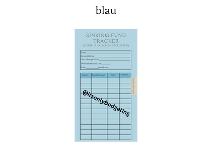 Sinking Fund Tracker A6