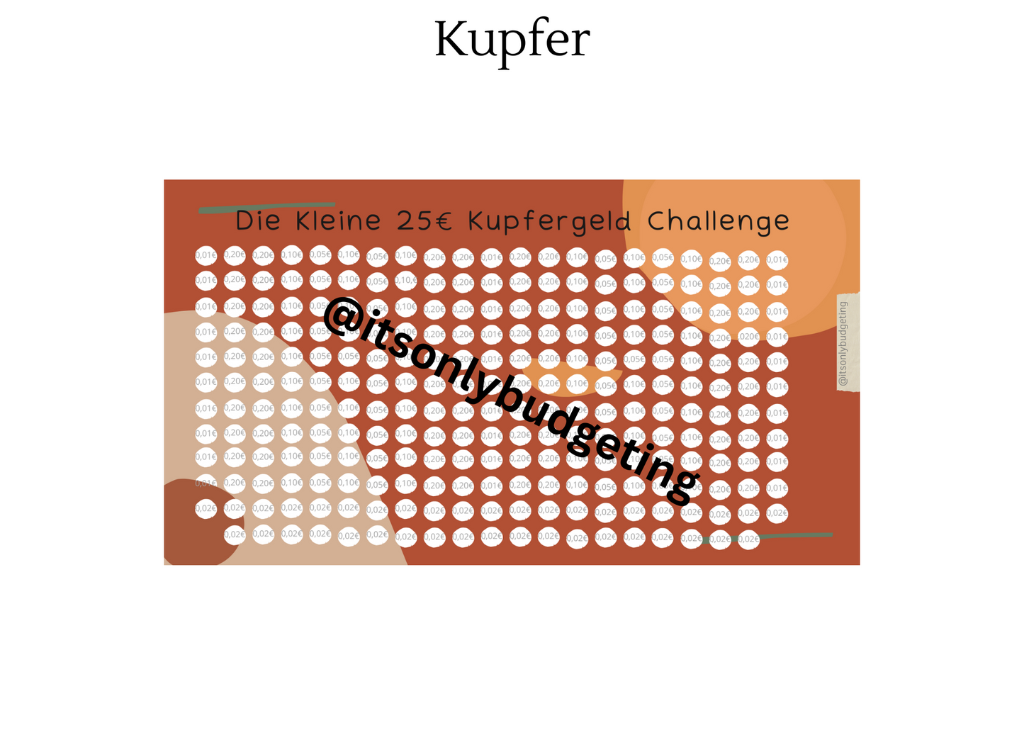 25 Euro Kupfergeld Sparchallenge A5