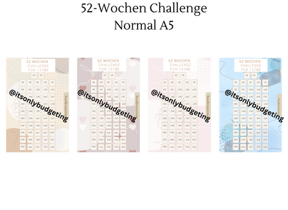 52-Wochen Sparchallenge NORMAL A5